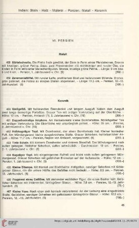 VII. Persien (Nr. 458 - 471)