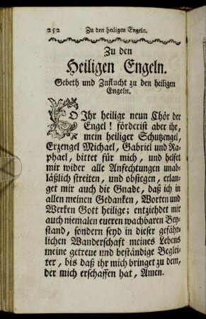Zu den Heiligen Engeln. - Andacht zu der heiligen Anna.