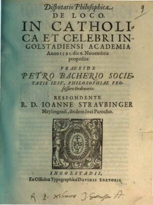 Disputatio Philosophica De Loco