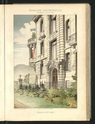 Wohnhaus in Stuttgart. Lambert u. Stahl, Architekten