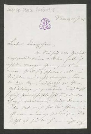 Brief an Hans von Bülow : 10.01.1875