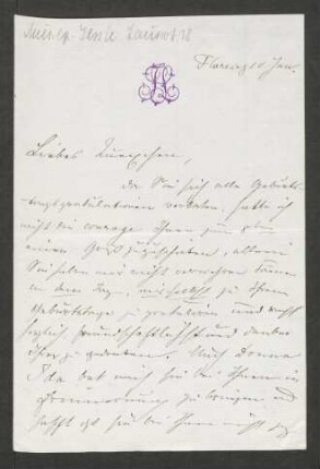 Brief an Hans von Bülow : 10.01.1875