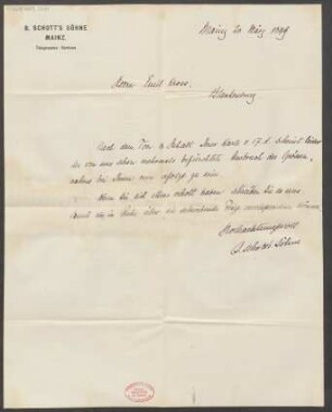 Brief an Emil Kross : 20.03.1899