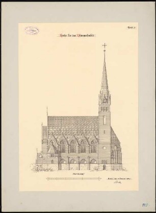 Kaiser-Friedrich-Gedächtnis-Kirche, Berlin-Tiergarten 5. Projekt: Seitenansicht