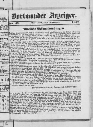 Dortmunder Anzeiger. 1847-1848