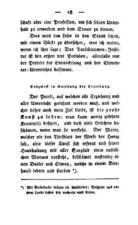 Endzweck in Ansehung der Erziehung