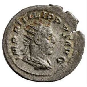 Münze, Antoninian, 248 n. Chr.