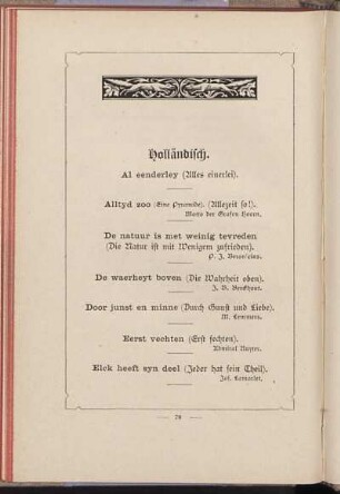 Holländisch.