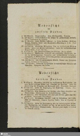 Uebersicht des dritten Bandes