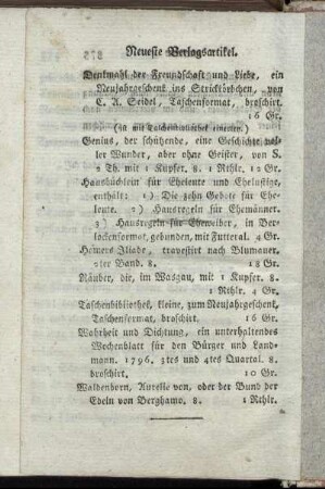 Neueste Verlagsartikel.