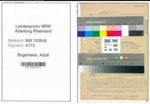 Entnazifizierung Adolf Bogemeier , geb. 00.00.0000 (Bahnbeamter)