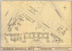 Technische Hochschule Berlin: Gesamt-Lageplan 1.OG 1:1000