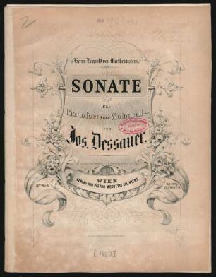 Sonate für Pianoforte und Violoncell : 58tes Werk
