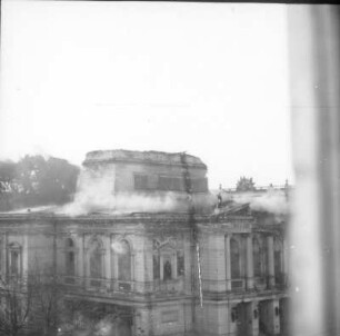 Leipzig. Sprengung der Ruine des 2. Gewandhauses zu Leipzig, 29. März 1968