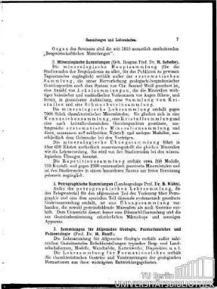 3. Mineralogische Sammlungen