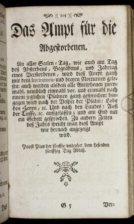 Das Ampt für die Abgestorbenen.