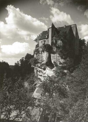Hohnstein. Burg. Vorderes Schloß. Talseite
