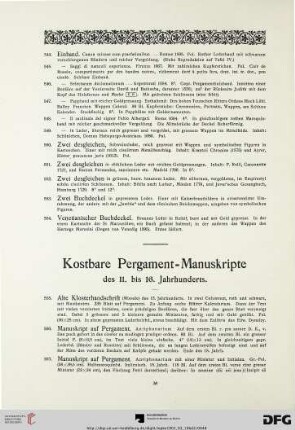 Kostbare Pergament-Manuskripte des 11. Bis 16. Jahrhunderts (Nr. 555-580)
