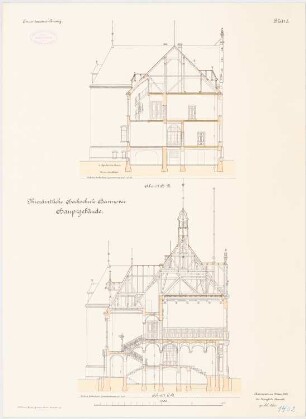 Tierärztliche Hochschule Hannover Hauptgebäude: Querschnitte 1:100
