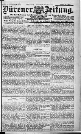 Dürener Zeitung. 1886-1919