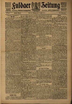 Erste Ausgabe vom Montag, den 03. Juli 1911.