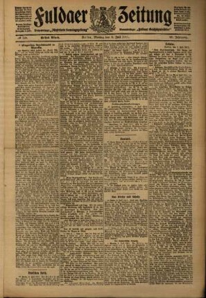 Erste Ausgabe vom Montag, den 03. Juli 1911.