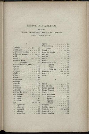 Indice Alfabetico