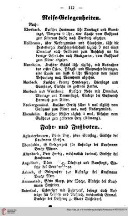 Reisegelegenheiten, Fahr= und Fußboten