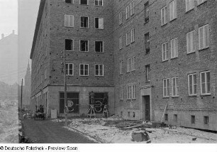 Blick auf die Baustelle für Wohnbauten Ranstädter Steinweg
