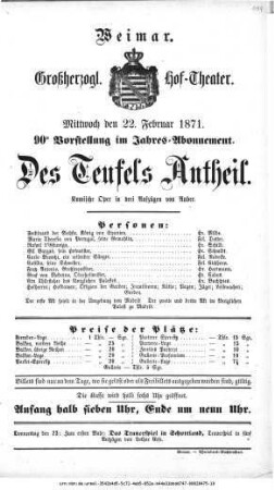 Des Teufels Antheil