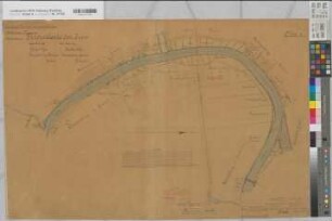 Ems Kanalisierung Blatt 5 Flußlauf bei Haren (Herstellung der Staustufe Hilter) 1891 1 : 2000 58 x 89 kol. Zeichnung A. Franke, Wasserbauinspektor Wasser- und Schiffahrtsdirektion Münster