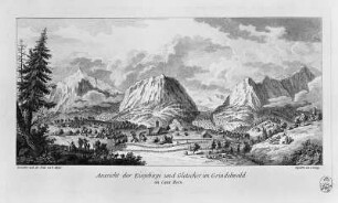Ansicht der Eisberge und Gletscher im Grindelwald