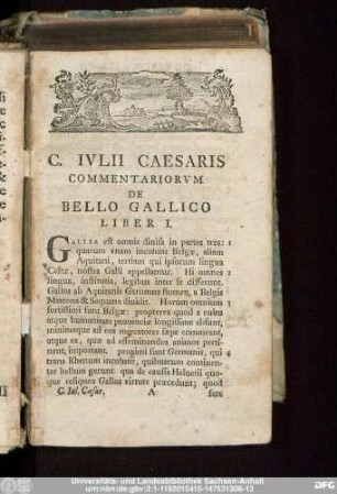 C. Iulii Caesaris Commentariorum De Bello Gallico