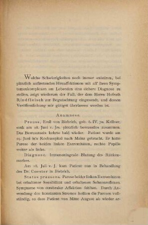 Ueber Thrombose der Hirngefässe