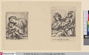 links: [Maria und Kind hinter einer Balustrade; Virgin and Child]