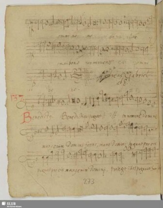 Gabrieli, Andrea: Benedictus Dominus Deus