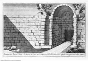 Veteris Latii antiquitatum amplissima collectio: ... Volumen secundum. 5 Teile., 4. Teil: Aricinorum, et Albanarum Rudera, Tafel II: Emissarium Lacus Albani