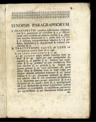 Synopsis Paragraphorum.