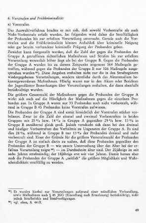 a) Vorstrafen