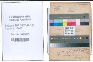 Entnazifizierung Wilhelm Schmitz , geb. 00.00.0000 (Polizeibeamter)