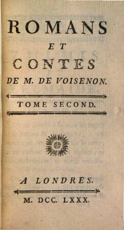 Romans Et Contes De M. De Voisenon. 2