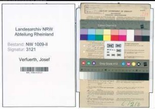 Entnazifizierung Josef Verfuerth , geb. 25.10.1901 (Verw.Assistent)
