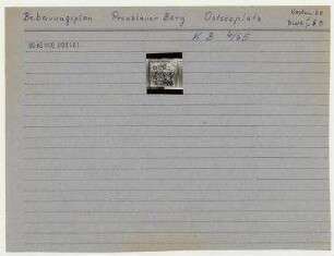 Bebauungsplan Prenzlauer Berg Ostseeplatz. Berlin, Prenzlauer Berg, Ostseestraße/Prenzlauer Allee/Erich-Weiner-Straße/Sültstraße/Grellstraße/Koselstraße/Ostseeplatz