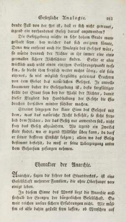 283, Charakter der Anarchie