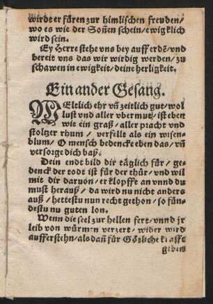 Ein ander Gesang. ||