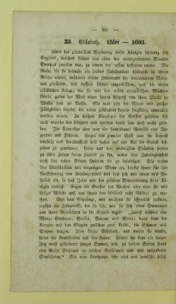 23. Elisabeth. 1558-1603