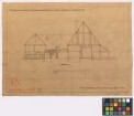 Mackensen (Landkreis Einbeck): Ackerbürgerhaus mit ehemaliger Bäckerei, Haus Nummer 59. Haupthaus (Schnitt A-B)