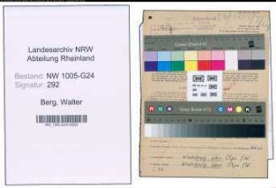 Entnazifizierung Walter Berg , geb. 13.09.1902 (Forstgehilfe)