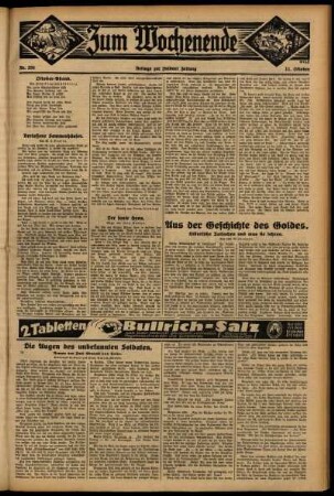 Dritte Ausgabe vom Sonntag, den 11. Oktober 1931.