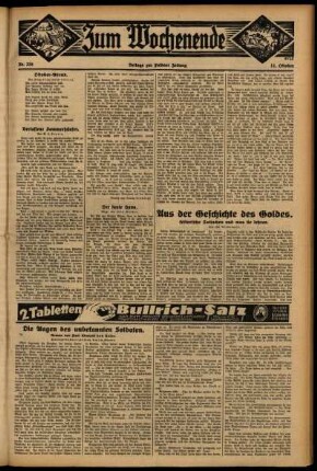 Dritte Ausgabe vom Sonntag, den 11. Oktober 1931.